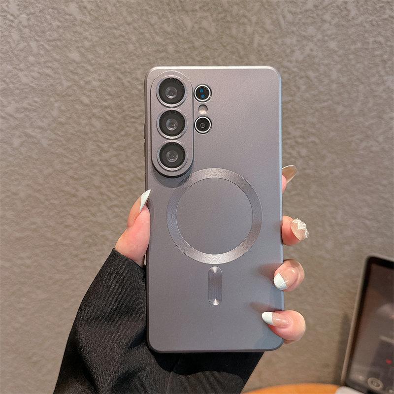 Soft Matte For Magsafe Phone Case For Samsung Galaxy S26 S25 S24 S23 S22 S21 Ultra Plus FE Edge Luxury Magnetic Shockproof Cover