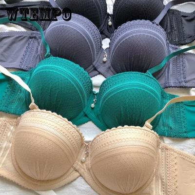Large Size Adjustable Half Cup Lace Bra Breathable Comfortable Push Up Bra Three Breasted Sexy Bra