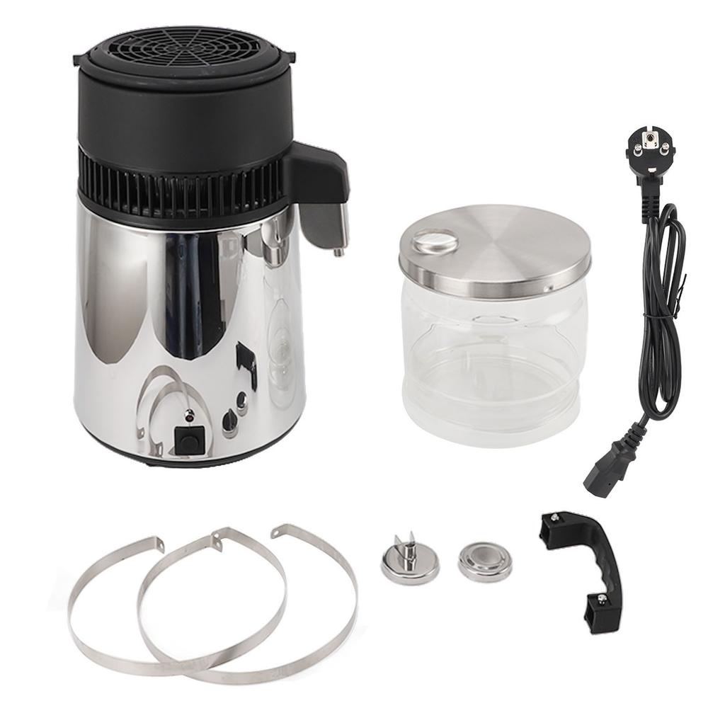 4L Water Distiller Stainless Steel 750W Automatic Distilled Water Maker Distilling Purifier for