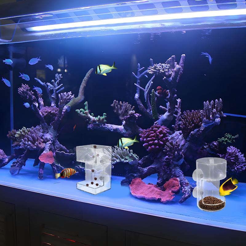 Fish Feeder For Aquarium 2026 Eco Friendly Suction Cup Dish Tray For Saltwater And Freshwater Fish Tanks
