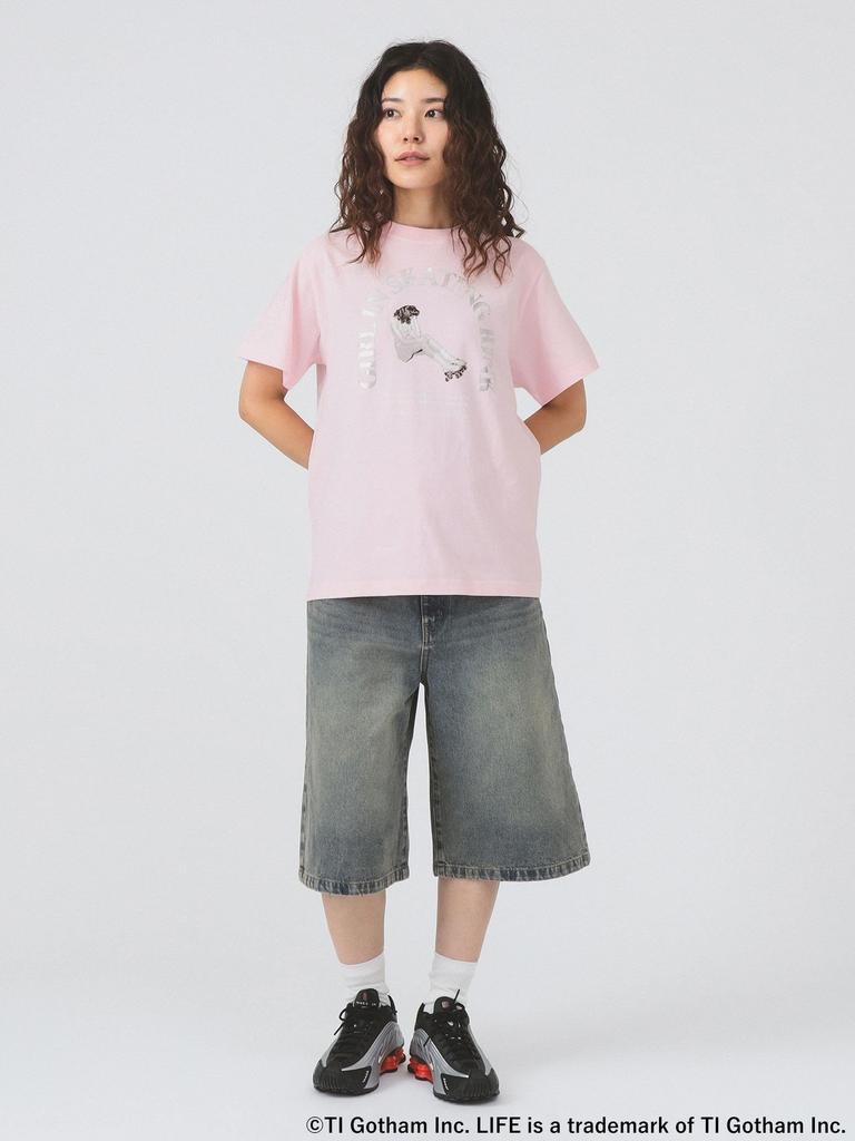 Ray Beams S/S Tee [Special Order] GOOD ROCK SPEED LIFE PC Foil Print T-Shirt, Women's, Pink, One Size