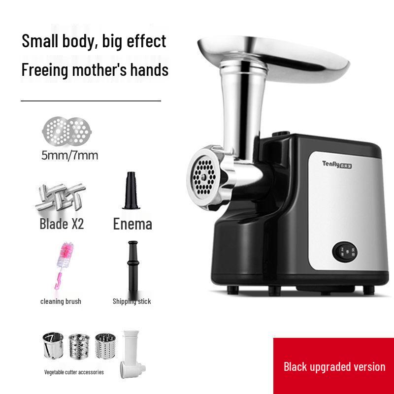 Electric Meat Grinder and Sausage Stuffer - Stainless Steel, Multifunctional, Automatic Filling, Small Commercial Home Use.