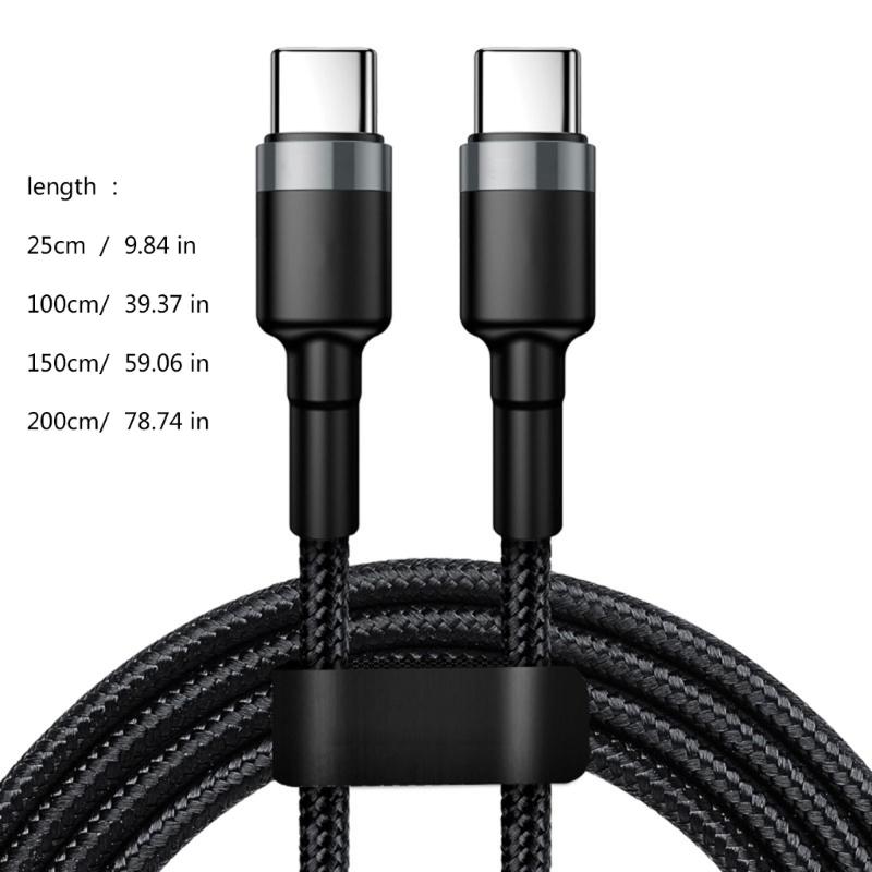 Fast 10A Charging Cable with Type C Interfaces for Efficient Data Sync and Power Delivery