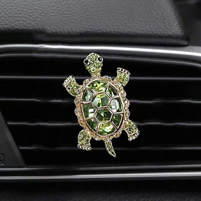 1pc Crystal shiny cute Turtle Air Outlet Decorations Car Air Conditioner Air Vent Personalized Interior Decoration Accessories