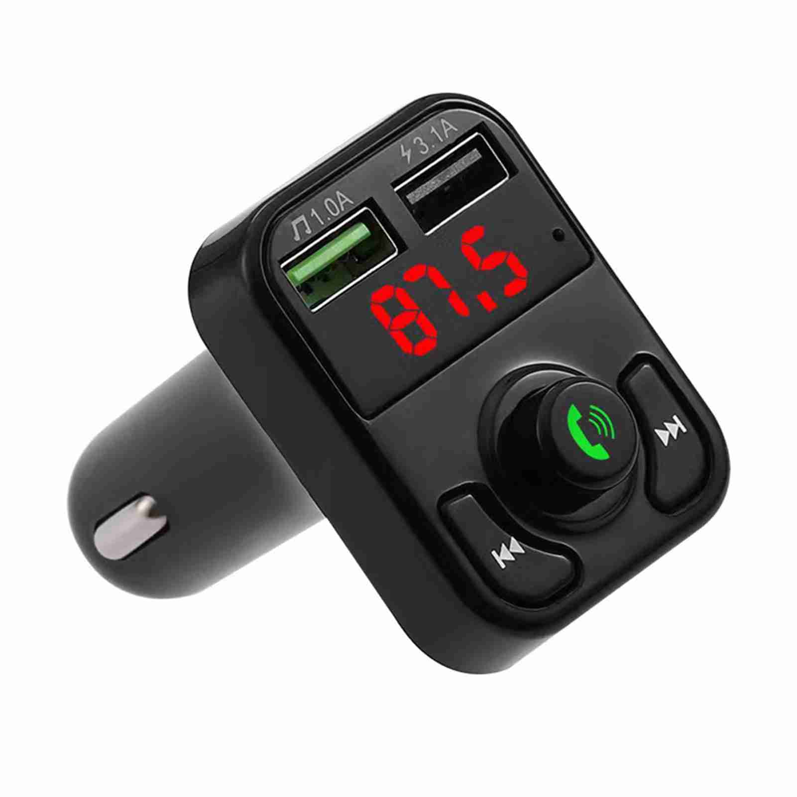 Bluetooth Адаптер FM Передатчик Беспроводной Радиоадаптер Двойные Порты Автомобильный Музыкальный Плеер Радиоприемник Черный