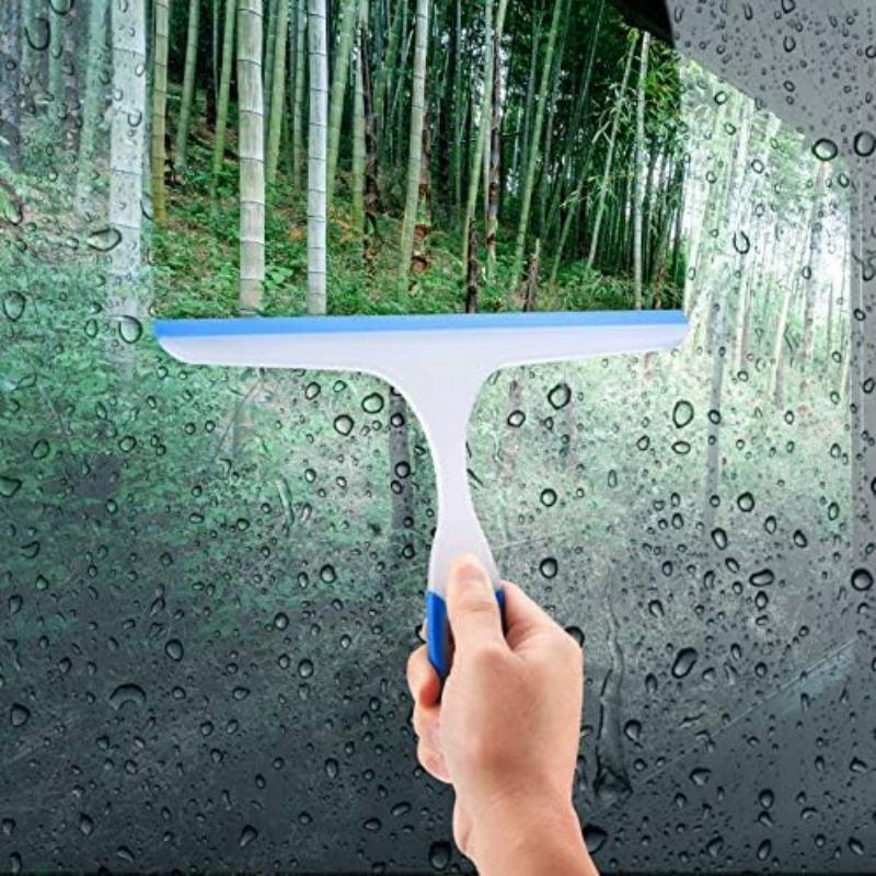 Shower Screen Wiper, Glass Cleaning Rubber Blade, Plastic Cleaner Scraper Washer for Mirror, Bathroom, Window, Floor, Glass