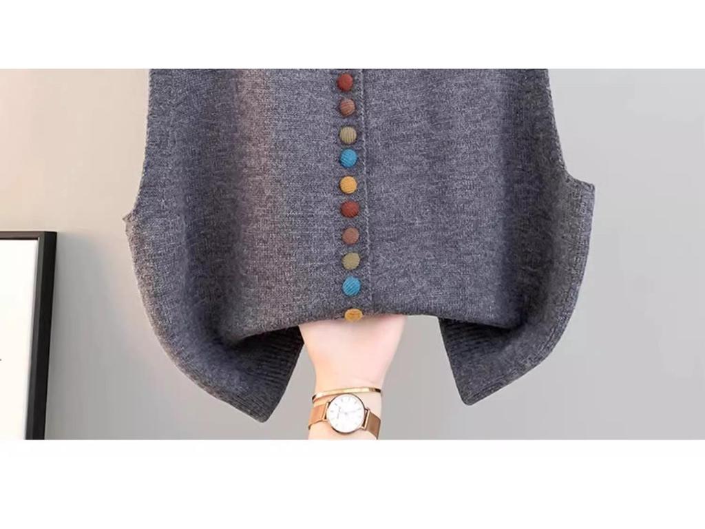 2025 Women’s Knitted V-Neck Cardigan Vest - Sleeveless, Loose Fit for Spring & Autumn