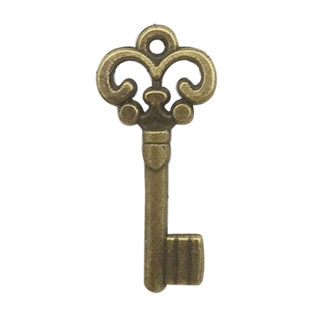 Retro Antique Bronze Color Key DIY Alloy Accessories Fashion Personality Love Pendant