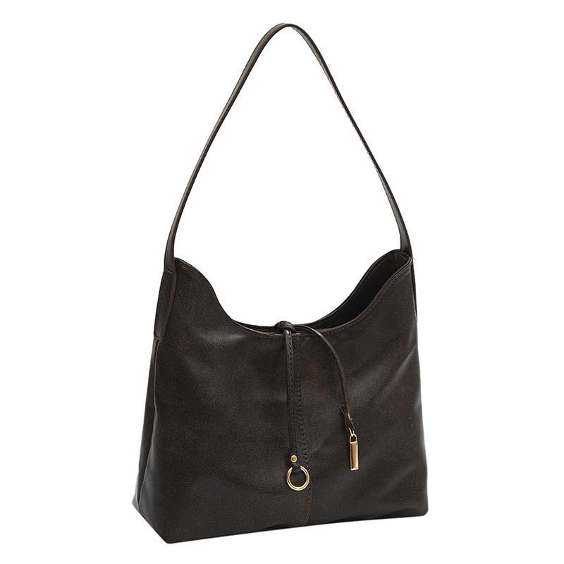 2023 Winter New Korean Underarm Large Capacity Bag Women Fashion Commuter Tote Bag Solid Color Versatile Single Shoulder Bag Urban Minimalist Style