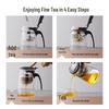 BEAR Borosilicate Glass Tea Infuser Teapot