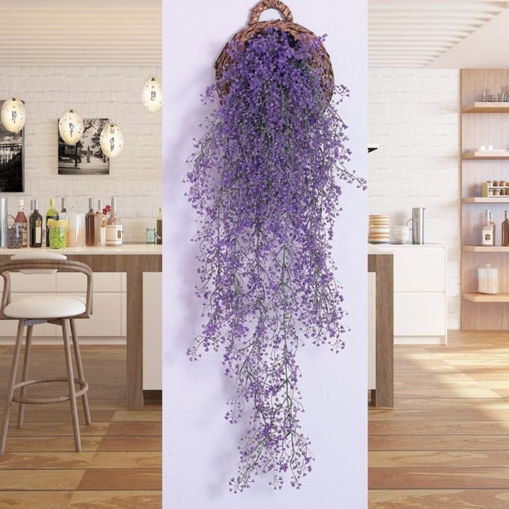 UV Resistant Fake Flowers Vine Design Golden Bell Willow Plastic Fake Plant  Parties Decor