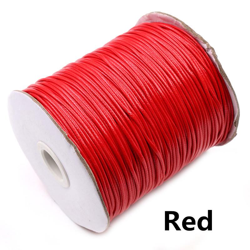 10m/lot 15 Color Leather Line Waxed Cord Cotton Thread String Strap Necklace Rope For Jewelry Making DIY Bracelet Supplies