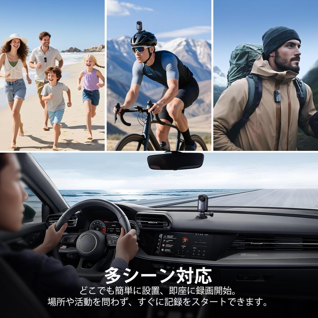 SJCAM C110PLUS Compact Action Wearable 4K Image Vertical Body 8x 30M Magnetic for POV and Video Shooting Camera, Camera, 30fps, Wi-Fi, 170° FOV,