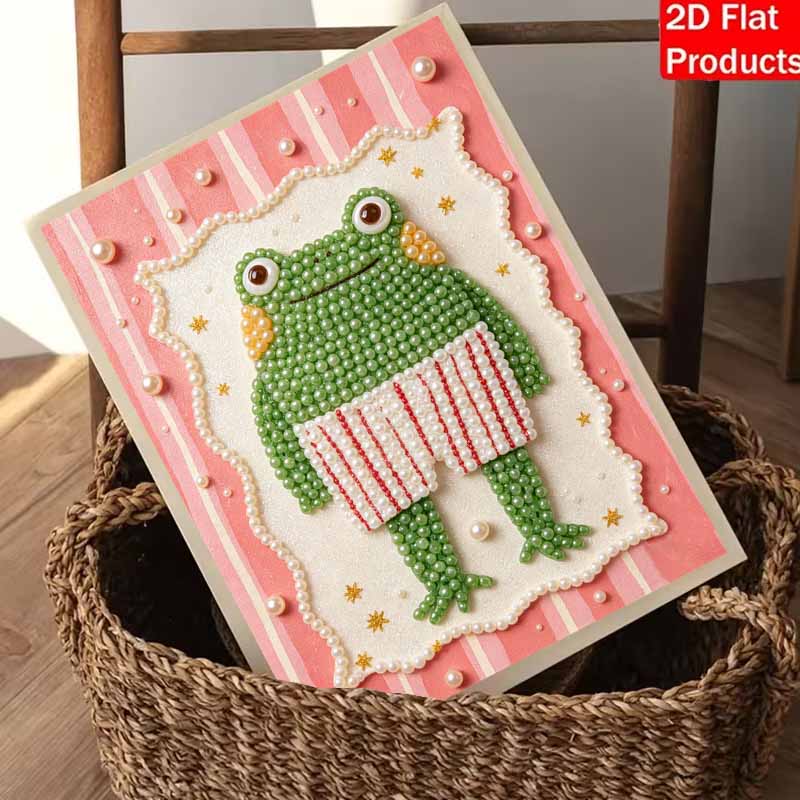 DIY Diamond Painting Kit for Adults and Beginners Sparkling Frog Pearl Art Handmade Home Wall Decor and Gifts