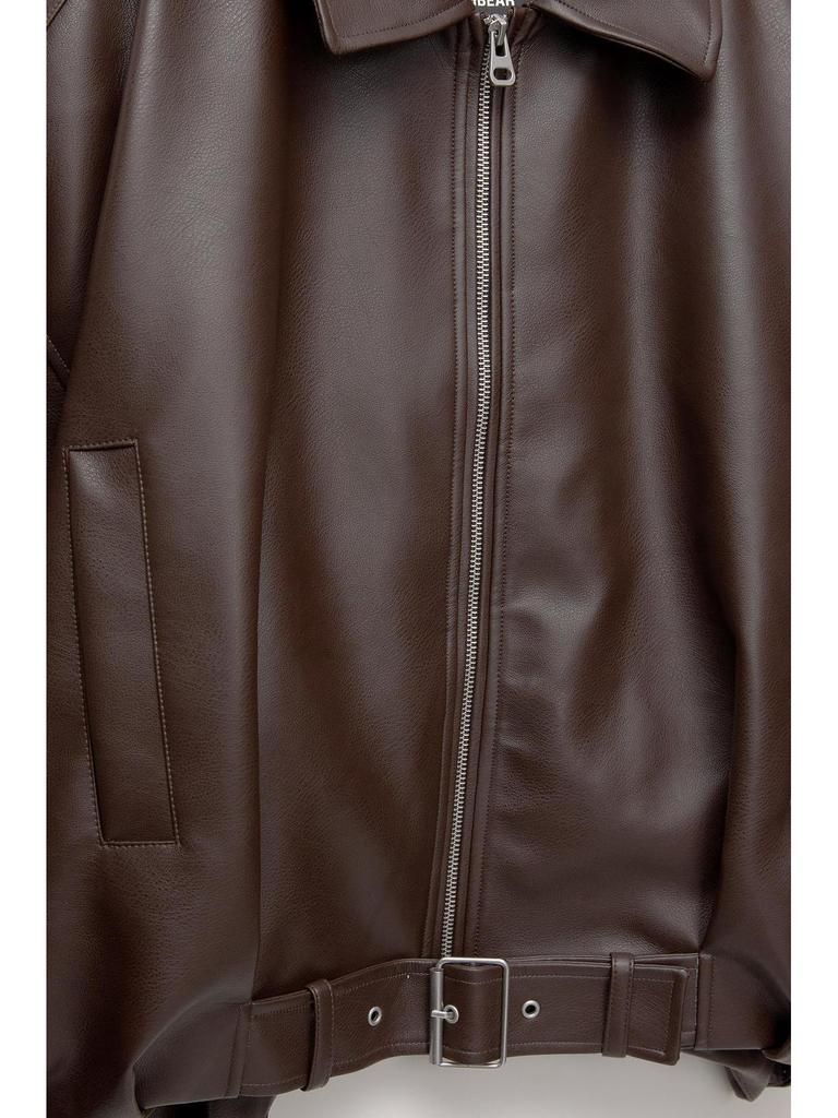 Women's Retro Spring Pilot Jacket: Faux Leather Casual Top Coat - American and European Style