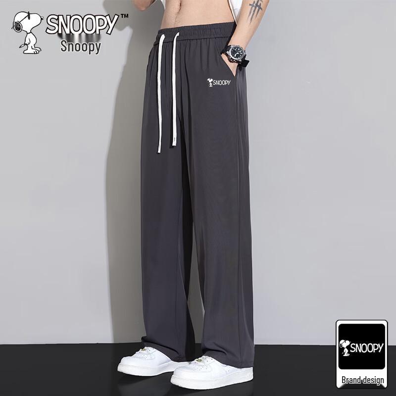 Snoopy Men s Summer Ice-Feel Straight Leg Casual Trousers 2XL