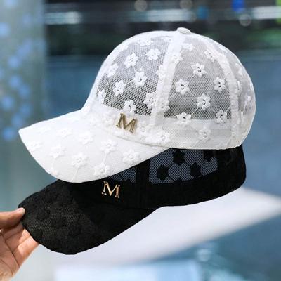 Summer Lace Hat Cotton Baseball Cap Women Breathable Mesh Girls Snapback Hip Hop Female Caps