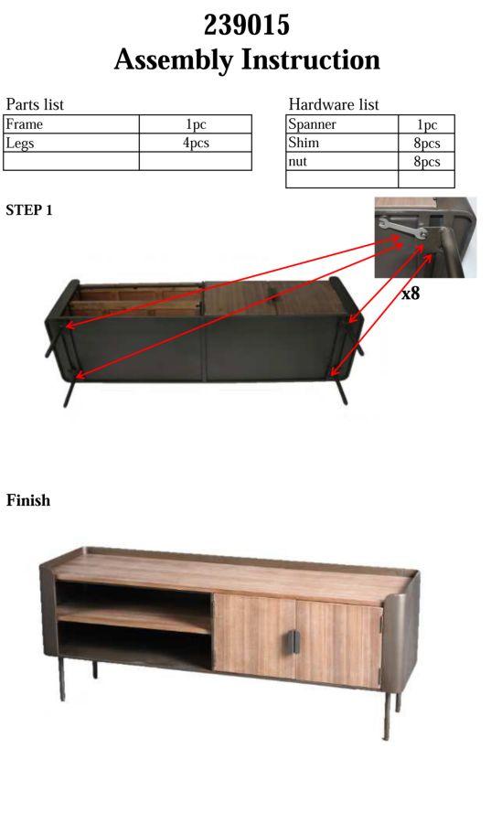 Tv Holder Toronto Cm 150X42X58