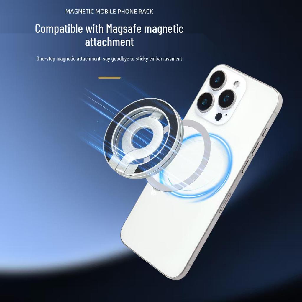 Doppelseitiger magnetischer Legierungs-Handyständer: Ultradünn, Faltbar, Tragbar, Multifunktionaler Ringhalter