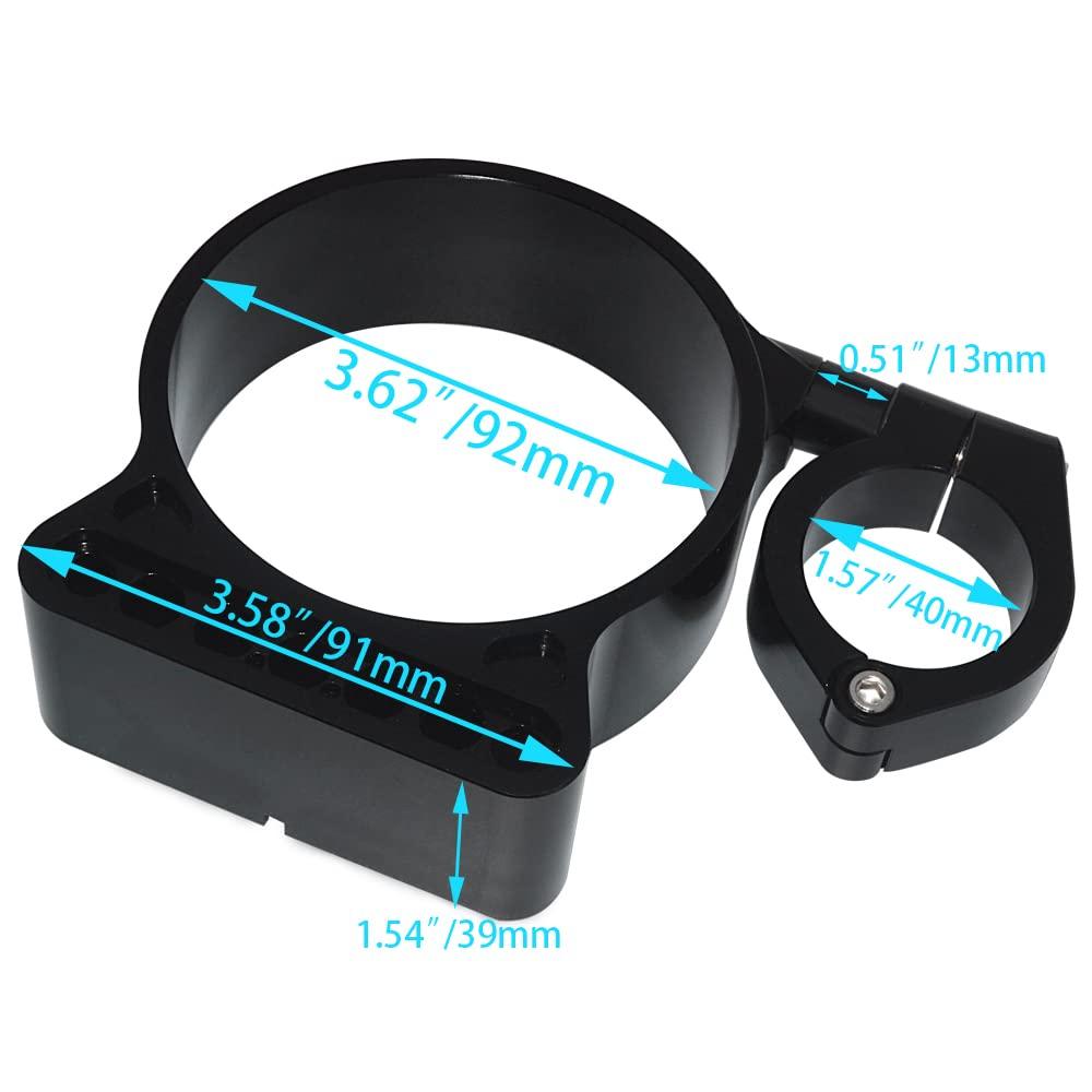 WOWTK Side Speedometer Relocation Mounting Bracket for Harley Sportster XL 883 1200 1995-2014 with 39mm Fork Tuber, Black