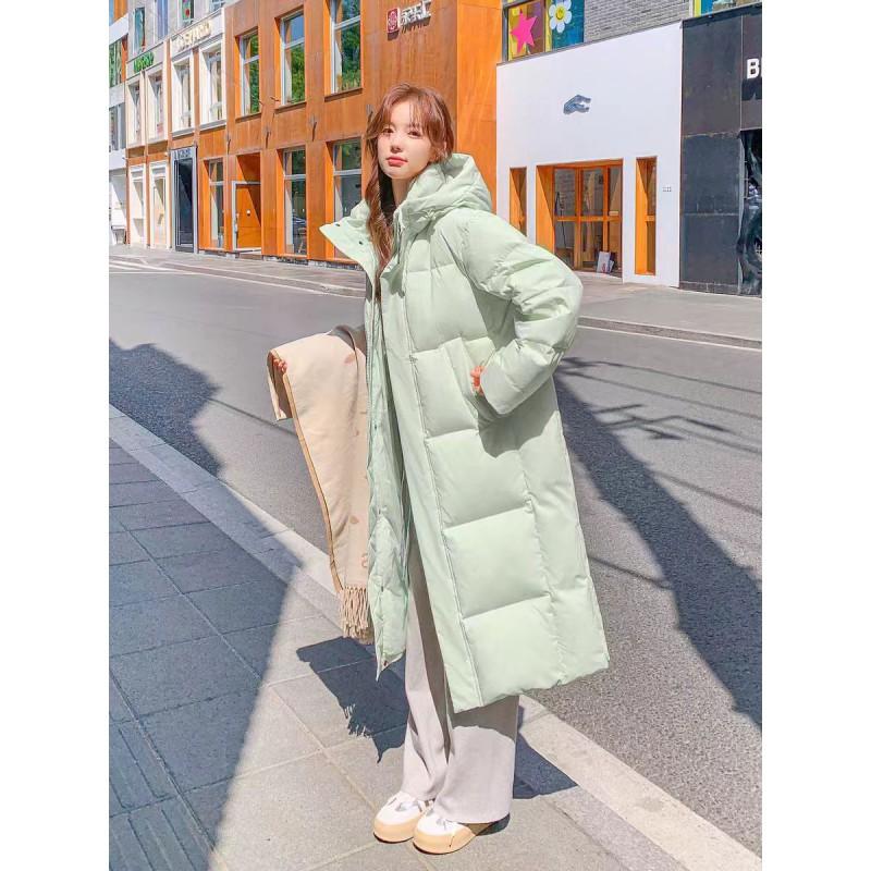 Womens Extra Long Down Coat 2026 Winter Oversized Hooded Puffer Jacket 90% Duck Warm Loose Fit