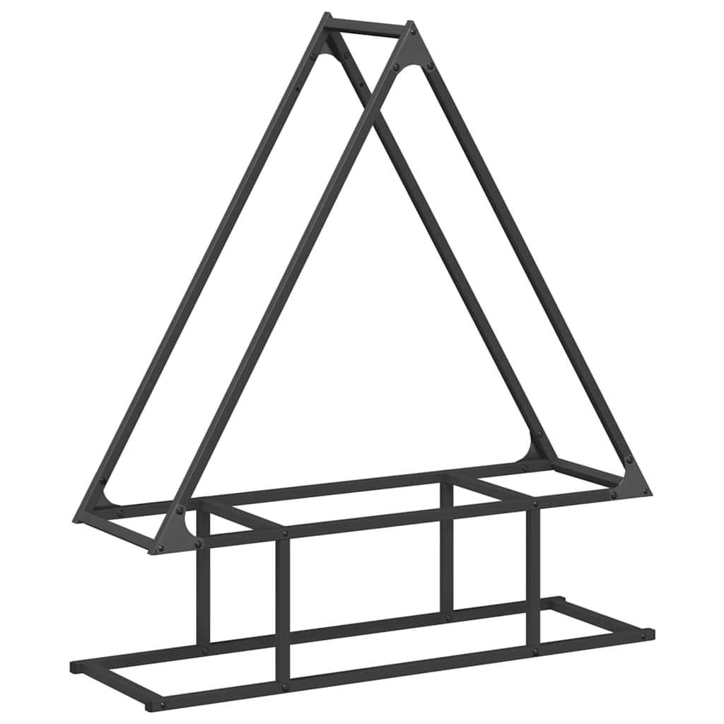 Firewood Rack Black 80 x 25 x 90 cm Cold Rolled Steel