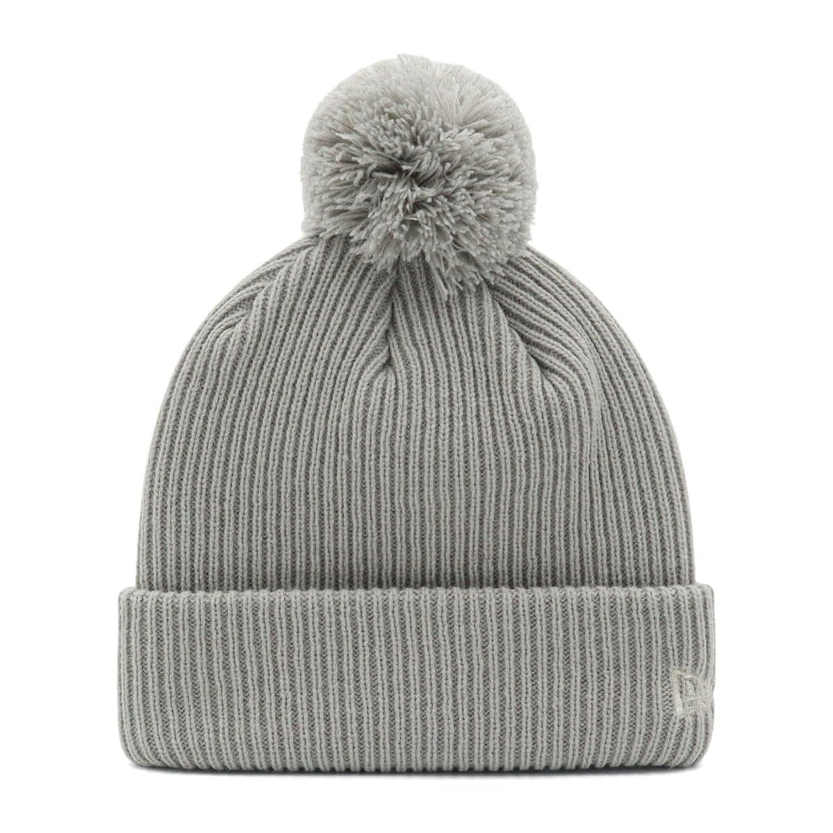 

New Era Rib Cuff Knit Cap with Metallic Exclusive to ONSPOTZ Pom-Pon Logo, Gray, сірий колір