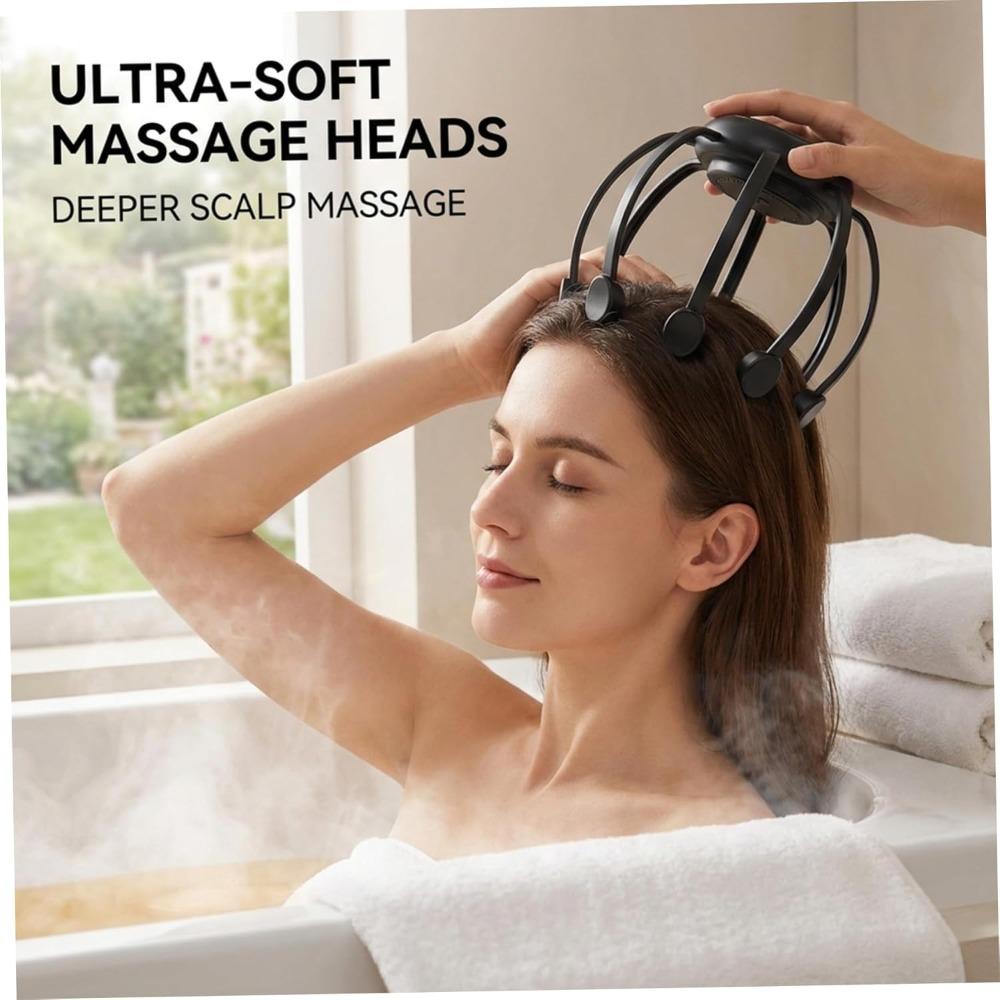 Electric Scalp Massager, 8-Claw & 5-Mode Head Massage Stress & Fatigue Relief Vibrating Automatic Head Massager for Women, Men