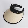 Hats for Women Summer Hat Sun Hat Empty Top Korean Version Headband Black Glue Straw Cap Beach Caps Sunscreen Panama UTHAI S87
