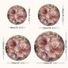 Luxury Romantic Floral  Pattern Round Shape Floor Mats Kitchen Hallway Runner Rug Bedroom Living Room Soft Carpet Non-slip Area Rug