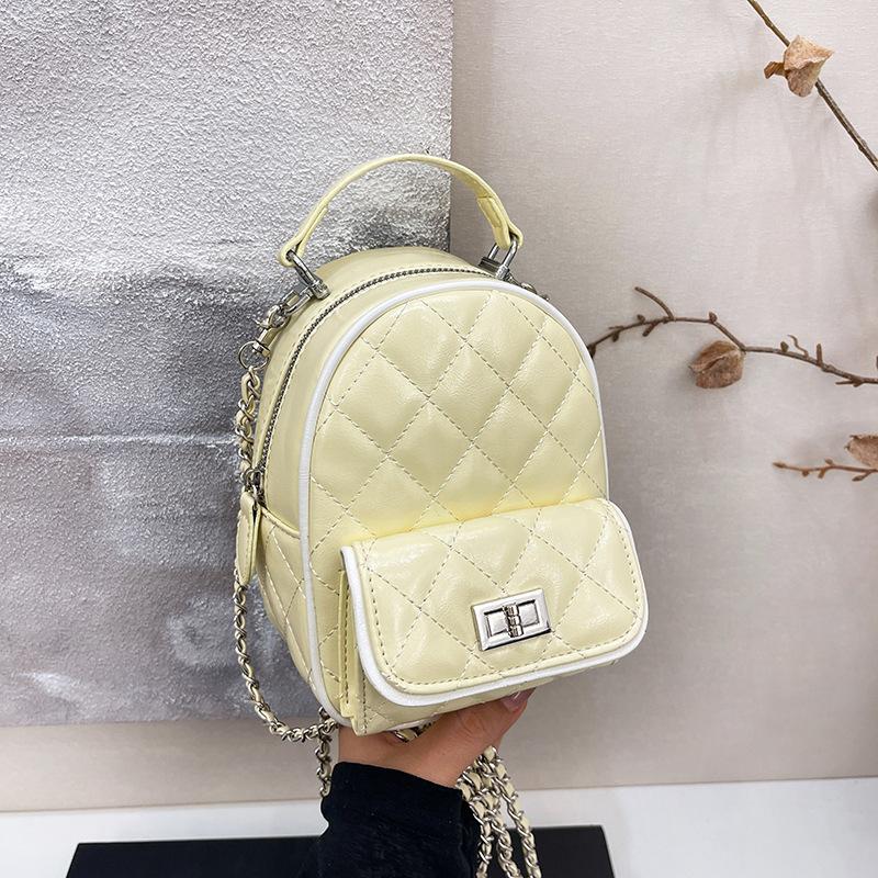 Summer new versatile diamond hand carry backpack women's simple temperament chain bag