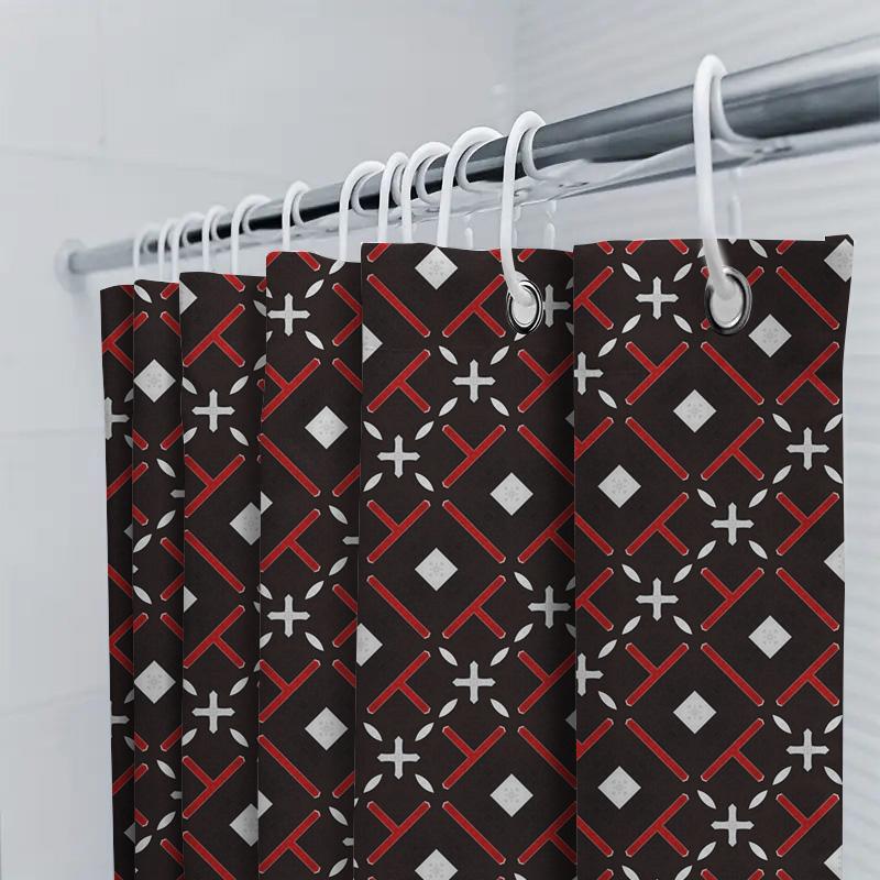 Orange Diamond Pattern Shower Curtain Waterproof Washable Home Decor Bathroom Rug Accessory Free Shipping On