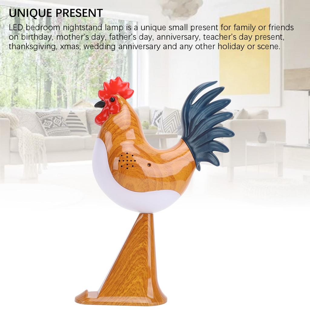 Cordless Chicken Desk Lamp with Touch Sensor Rechargeable 3 Color Temperature LED Dimmable Nightstand Lamp for Bedroom Office Dorm