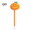 Smooth Writing Pens Halloween Pumpkin Gel Ink Pen, 0.7mm Rollerball Pen with Plush Pumpkin, Novelty Black for Party Favors, Gift Supplies