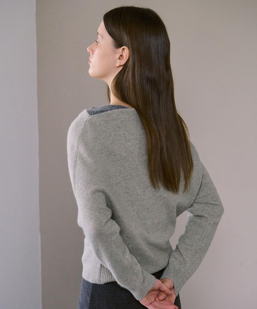 AHWE Cashmere Wool Blend Drop Shoulder Knit_Oatmeal