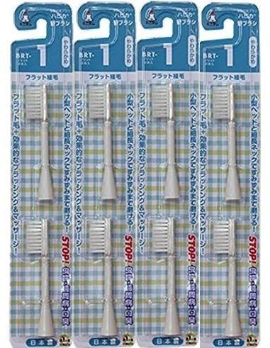 

Electric toothbrush Hapika special replacement brush soft flat flocked 2 pieces x 4 piece set (BRT-1T)
