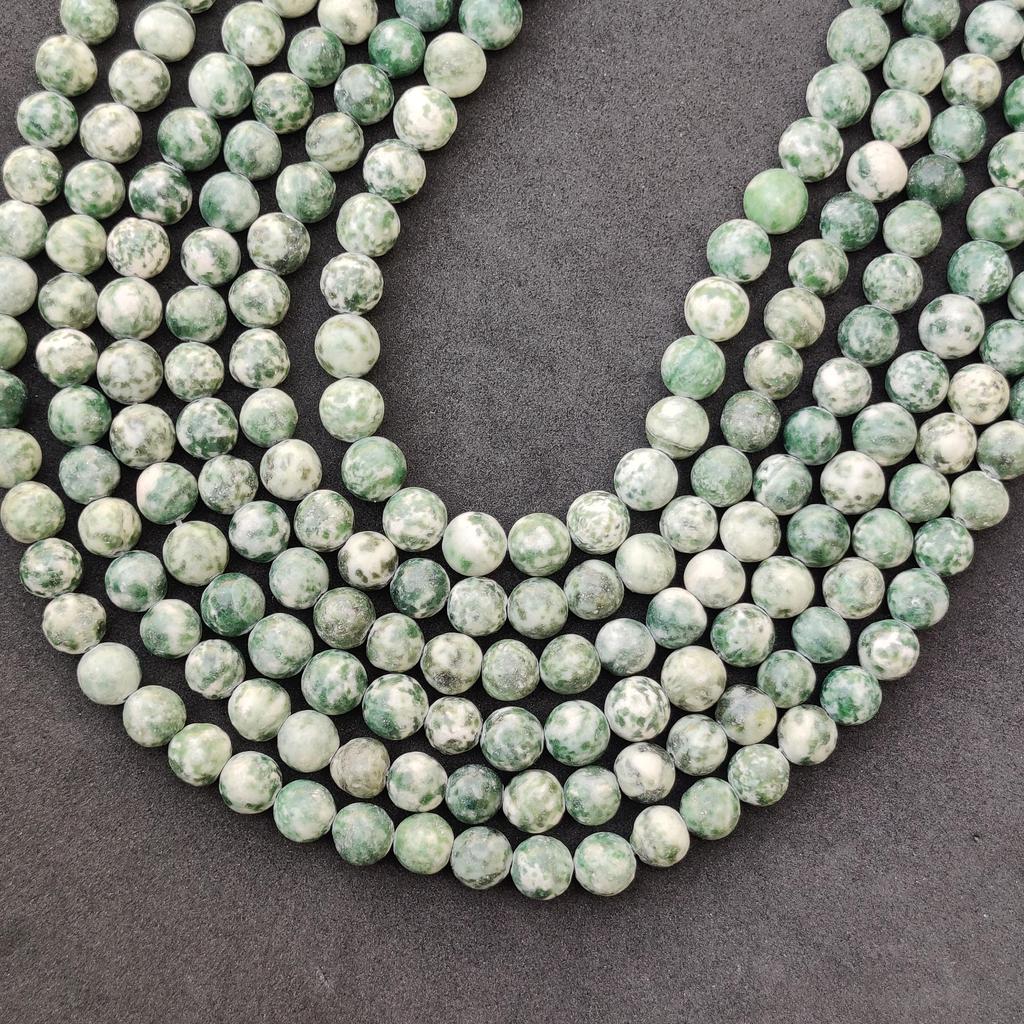 Natural Matt Tree Agate Round Beads, Healing Gemstone, Loose Beads, DIY Jewelry Making for Bracelet Necklace, 6 MM 8MM 10MM.