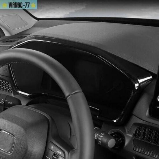 For Honda CR-V CRV Glossy Black Interior Console Dashboard Cover Trim Frame