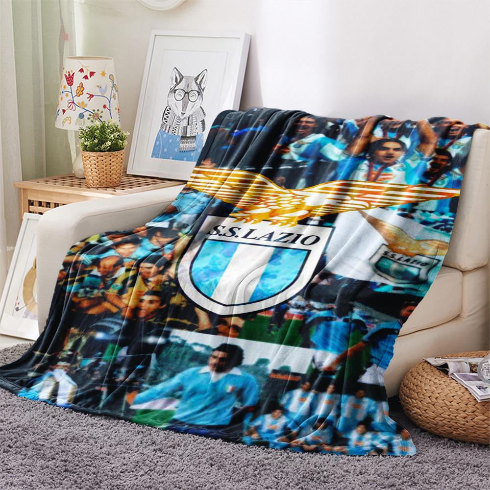 1PC Lazio Print Flannel Blanket, High Quality Comfortable for All Seasons, Home Decor, Warmth and Comfort, Perfect for Christmas Gifts