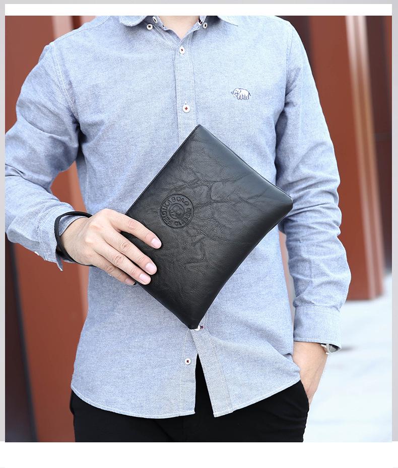 Men's 2023 Casual PU Leather Clutch Bag - Large Capacity Phone Wallet