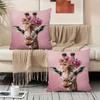 2D Flat- Royal Crown Giraffen Pink Throw Pillow Cover Luxury Animal Decorative Pillowcase For Home Sofa Bedroom