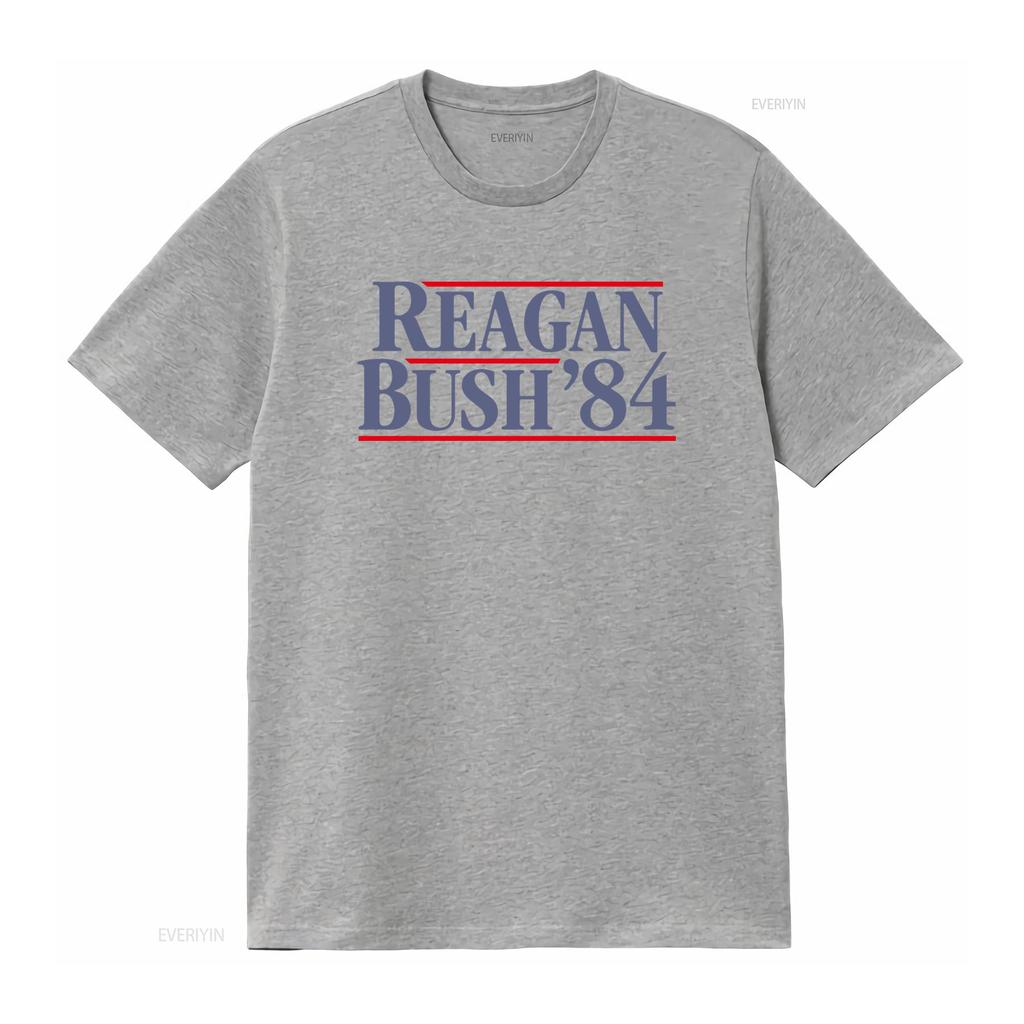 Reagan Bush 84 President Campaign 1984 Retro Vintage Premium Blend T Shirt Vintage Washed Designer Clothes Stylish Breathable