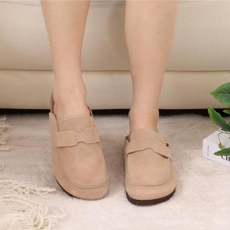 Fashion Crestar Women's Cork Clogs Slippers Summer Outdoor Non-sllip Beach Shoes Fashion Men Suede Flat Mules Slippers With Arch Support