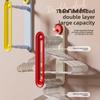 Double-layer Retractable Adjustable Balcony Household Suction Cup Storage Rack