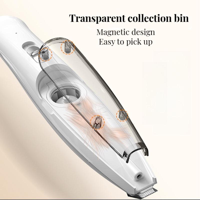 Pet Shaving Pet Grooming Trimmer Suctionable Pet Hair For Cats Dogs Foot Hair Pet Grooming Kit USB Rechargeable Pet Hair Clippers