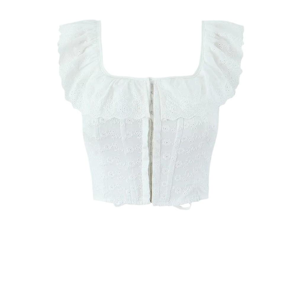 European & American Spicy Girl Style Square Neck Corset - Spring INS Hot Trend Women's Clothing