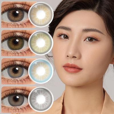 Farbige Kontaktlinsen für die Augen Jahreslinsen Graue Kontaktlinsen Augenkosmetik Kontaktlinsen 1 Paar Farbige Kontaktlinsen