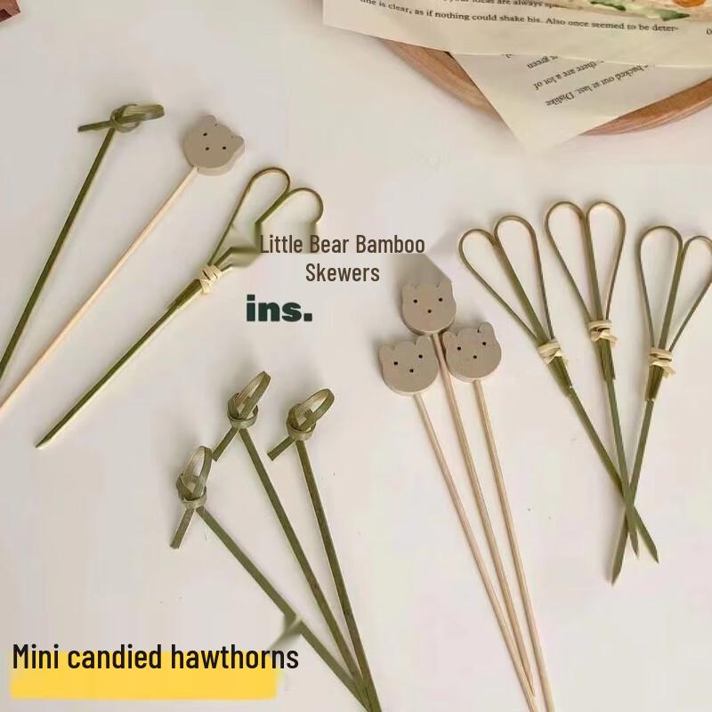 

VAKADA Plastic Finger Ring Fruit & Dessert Picks, 200 Pcs