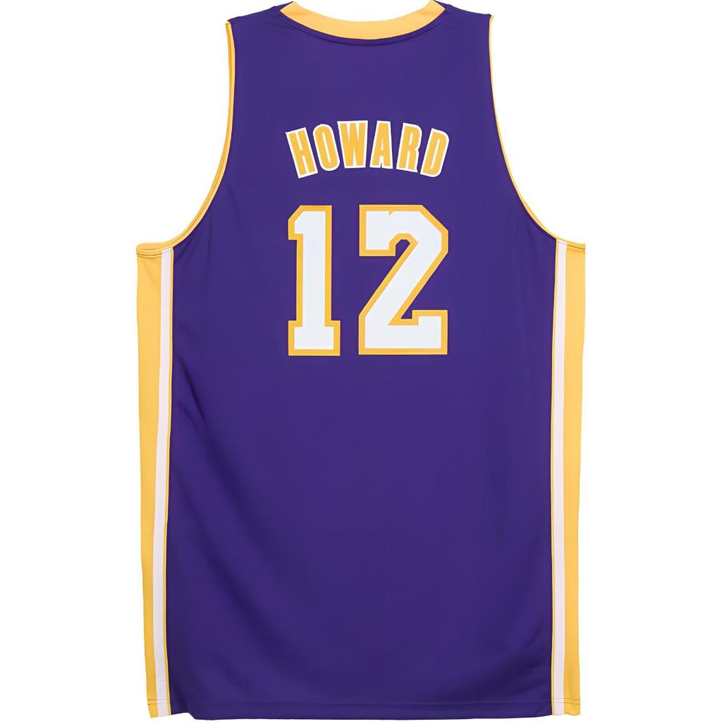 Adidas NBA Dwight Howard 12-13 Season Los Angeles Lakers Purple Away Swingman Embroidered Fan Edition Basketball Jersey Unisex jersey 7912A-302-K91857