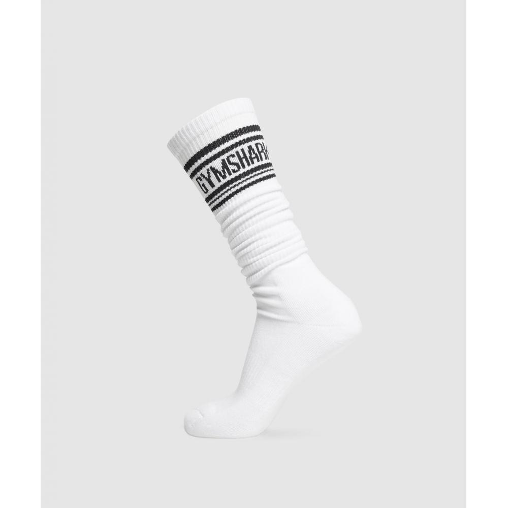 

Носки GYMSHARK с длинными полосками белые I3A3Q WB86 S